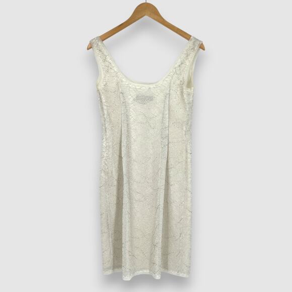 Tadashi Shoji Ivory Beaded Sheath Dress Women's Size 6 - Picture 2 of 5